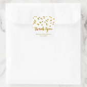 Sticker en Merci de Baby shower Gold Confetti (Sac)
