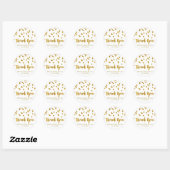 Sticker en Merci de Baby shower Gold Confetti (Feuille)