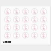 Sticker en Merci de Baby shower nautique | Plat ro (Feuille)