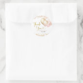 Sticker en Merci de Baby shower rose-bleu (Sac)