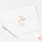 Sticker en Merci de Baby shower rose-bleu (Enveloppe)