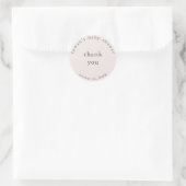 Sticker en Merci de Baby shower rose simple (Sac)