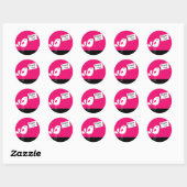 Sticker en Merci de Birdy mignon (fuschia) (Feuille)