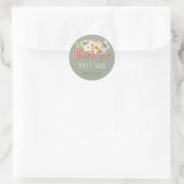 Sticker en Merci de bouquet chic doux (Sac)