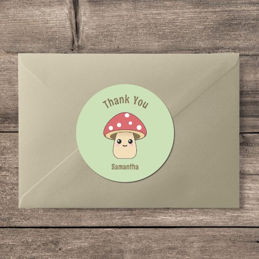 Sticker en Merci de champignons mignons