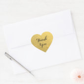 Sticker en Merci de coeur Gold Foil (Enveloppe)