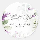 Sticker en Merci de lavande vert pourpre (Devant)