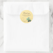Sticker en Merci de Mariage de papillon jaune (Sac)