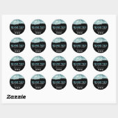 Sticker en Merci de Parties scintillant Turquoise (Feuille)