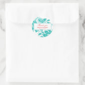 Sticker en Merci de Rose Vintage Turquoise (Sac)