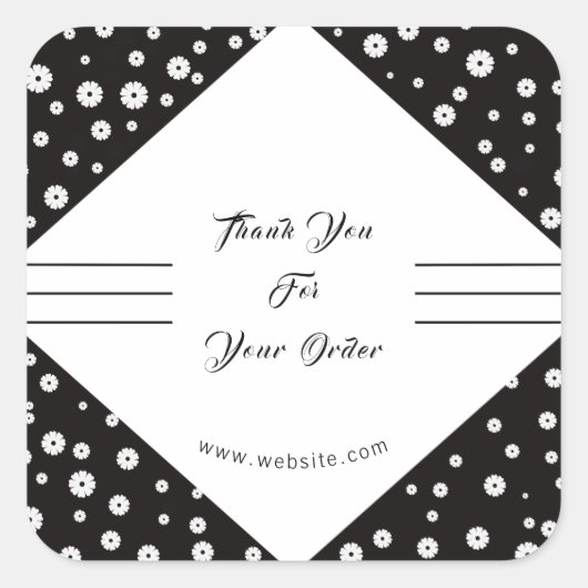 Sticker en Merci d'entreprise noir et blanc (Devant)