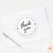 Sticker en Merci esthétique minimaliste blanc (Enveloppe)