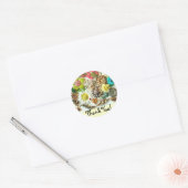 Sticker en Merci floral (Enveloppe)