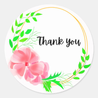 Sticker en Merci floral