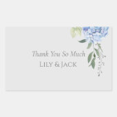 Sticker en Merci floral Blue Hydrangea Periwinkle (Devant)