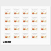 Sticker en Merci Floral Orange & Marigold Bold (Feuille)
