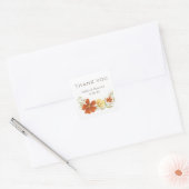 Sticker en Merci Floral Orange & Marigold Bold (Enveloppe)