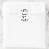 Sticker en Merci Floral Parties scintillant violet (Sac)