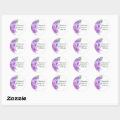 Sticker en Merci floral Purple Peonies (Feuille)