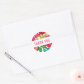 Sticker en Merci floral tropical (Enveloppe)