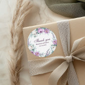 Sticker en Merci Mariage blanc et violet