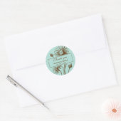 Sticker en Merci Mariage Fleur vintage (Enveloppe)