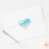 Sticker en Merci Mariage Ombre - Bleu (Enveloppe)