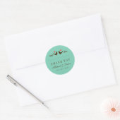 Sticker en Merci Mariage rustique Inséparables ble (Enveloppe)