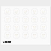Sticker en Merci Mariage simple en couple blanc (Feuille)
