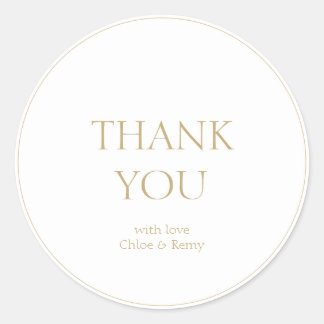 Sticker en Merci Mariage simple en couple blanc