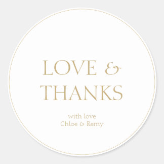 Sticker en Merci Mariage simple en couple blanc