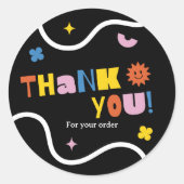 Sticker en Merci mignon Design coloré et élégant (Devant)