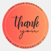 Sticker en Merci orange (Devant)