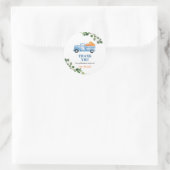 Sticker en Merci Petit Camion bleu Citrouille Auto (Sac)