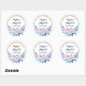 Sticker en Merci rose flou Étiquettes préférés (Feuille)