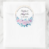 Sticker en Merci rose flou Étiquettes préférés (Sac)