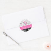 Sticker en Merci rose Mariage damassé préféré (Enveloppe)