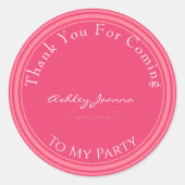 Sticker en Merci rose personnalisé (Devant)