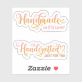 Sticker en Merci rose pour petites entreprises (Feuille)