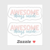 Sticker en Merci rose pour petites entreprises (Feuille)