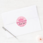 Sticker en Merci rose Princess Crown (Enveloppe)
