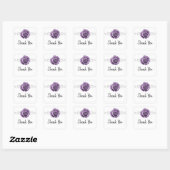 Sticker en Merci Rose violet (Feuille)