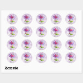 Sticker en Merci rose violet (Feuille)