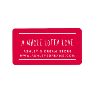 Sticker en Merci rouge simple pour petites entrepr