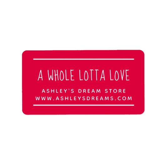 Sticker en Merci rouge simple pour petites entrepr (Devant)