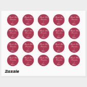 Sticker en Merci Ruby Red et Pearls (Feuille)