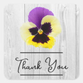 Sticker en Merci violet et jaune rustique (Devant)