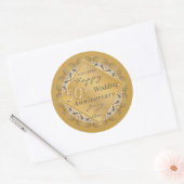 Sticker en or du 50e anniversaire du Mariage (Enveloppe)