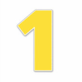 Sticker en or et blanc numéro un (Devant)