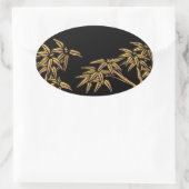 Sticker en or noir Bambou asiatique Enveloppe Scea (Sac)